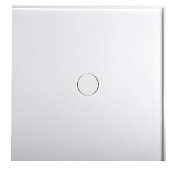 POLYSAN MIRAI kvadratna tuš kad iz litega marmorja, 90x90x1.8cm, bela, visoka trdnost in eleganca