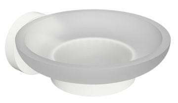 SAPHO X-ROUND Bela Mat Mýdlenka, Mlečno Steklo, 70x95x105 mm