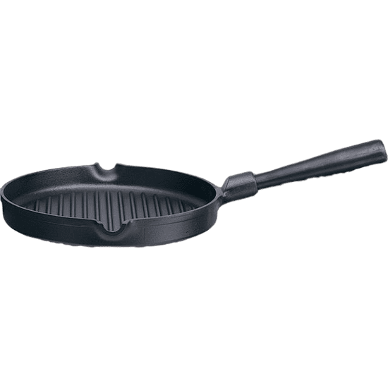 Gense Litoželezna črna grill ponev z železnim ročajem Ø 25 cm