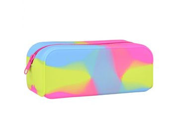 STARPAK Neonski, silikonski peresnica/kozmetična torbica z zadrgo 8x20x6 cm