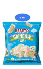 Bebeto  marshmallow Rainbow Twist 60g (2 kos)