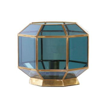 DKD Home Decor Namizna svetilka DKD Home Decor Crystal Blue Golden 220 V Brass 50 W Modern (29 x 29 x 25 cm)