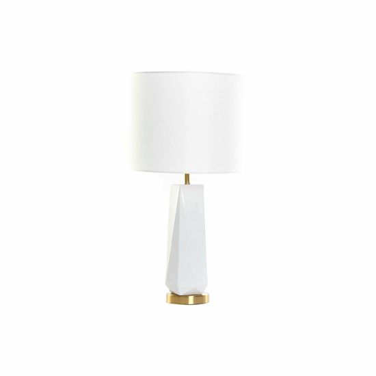 DKD Home Decor Namizna svetilka DKD Home Decor 8424001847242 33 x 33 x 67 cm keramika zlata kovina bela 220 V 50 W