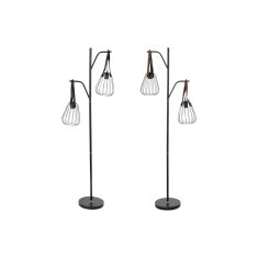 DKD Home Decor Talna svetilka DKD Home Decor 55 x 25 x 150 cm Črna kovina Poliuretan 220 V 50 W (2 enoti)