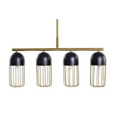 DKD Home Decor Stropna svetilka DKD Home Decor Black Golden 220 V 50 W (60 x 11 x 26 cm)