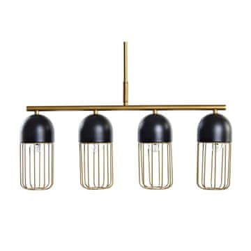 DKD Home Decor Stropna svetilka DKD Home Decor Black Golden 220 V 50 W (60 x 11 x 26 cm)