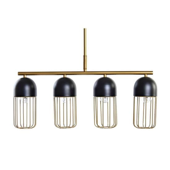 DKD Home Decor Stropna svetilka DKD Home Decor Black Golden 220 V 50 W (60 x 11 x 26 cm)
