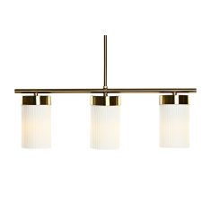 DKD Home Decor Stropna svetilka DKD Home Decor Golden White (60 x 15 x 25 cm)