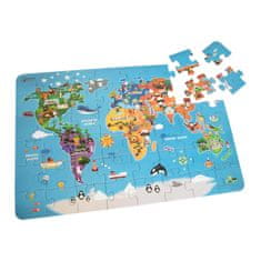 Classic world Puzzle Zemljevid sveta Kontinenti 48 el.