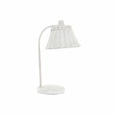 DKD Home Decor Namizna svetilka DKD Home Decor Metal White wicker 220 V 50 W (22 x 28 x 48 cm)