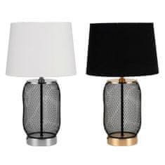 DKD Home Decor Namizna svetilka DKD Home Decor Silver Black Golden Metal White 220 V 50 W 28 x 28 x 47 cm (2 enoti)