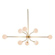 DKD Home Decor Stropna svetilka DKD Home Decor Bela zlata kovinska kristalna 9 W 110 x 38 x 38 cm