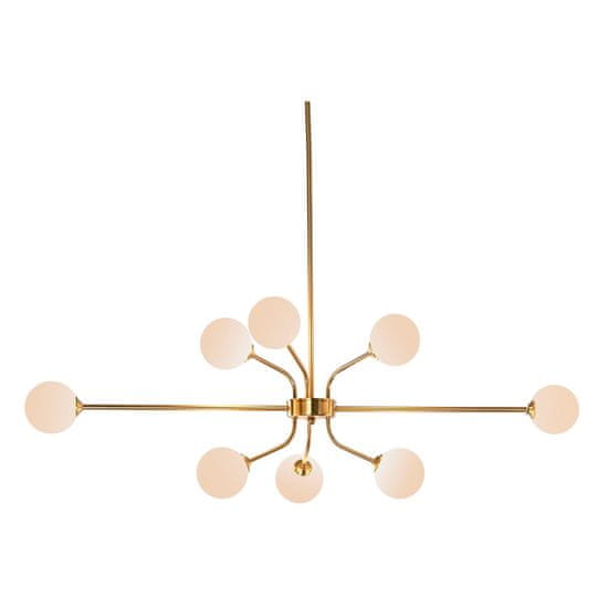 DKD Home Decor Stropna svetilka DKD Home Decor Bela zlata kovinska kristalna 9 W 110 x 38 x 38 cm