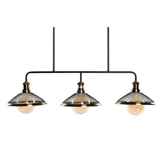 DKD Home Decor Stropna svetilka DKD Home Decor 100 x 29 x 22 cm Črna zlata kovina 50 W