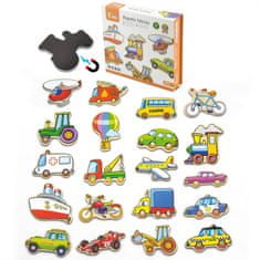 Viga Toys Komplet lesenih magnetov za vozila