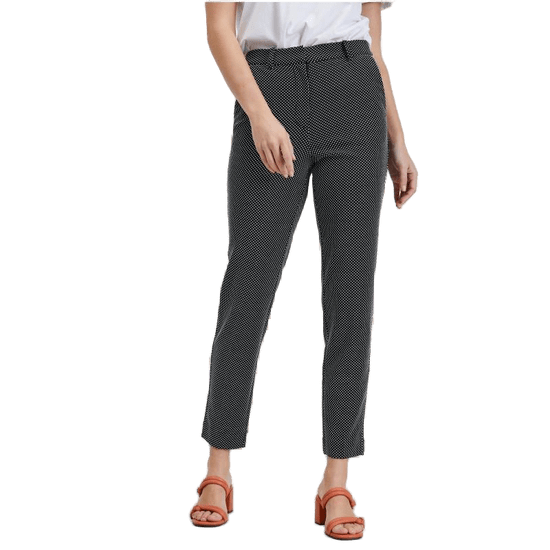 Orsay Bele in črne ženske hlače s pikami ORSAY_390304-660000
