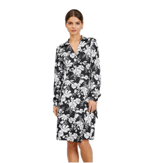 Orsay Bela in črna ženska cvetlična obleka ORSAY_411192-660000 XS