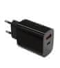 TB TOUCH Črni polnilec USB-C + USB-A