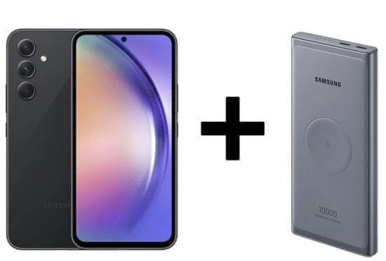 Samsung Galaxy A54 5G mobilni telefon, 8 GB/128 GB, črn (SM-A546BZKCEUE) + brezžična polnilna baterija 25 W