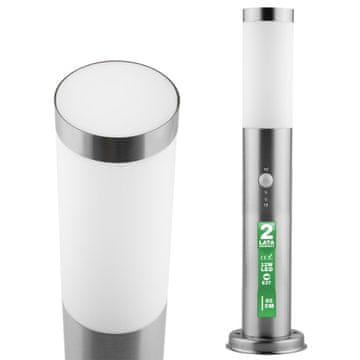 LUMILED Vrtna svetilka E27 jekleni steber LILIUM 65cm s senzorjem gibanja