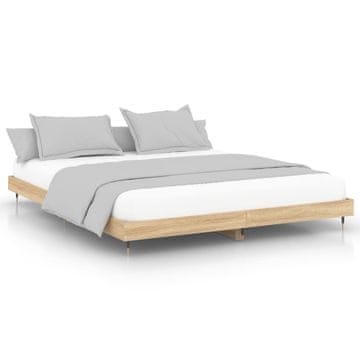Vidaxl Posteljni okvir brez vzmetnice 200x200 cm inženirski les