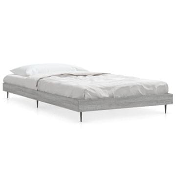 Vidaxl Posteljni okvir siva sonoma 100x200 cm inženirski les