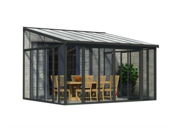 Palram NADSTREŠEK ZA TERASO SANREMO, siva/transparent 4x4,25m