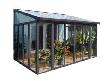 Palram NADSTREŠEK ZA TERASO SANREMO, siva/transparent 3x4,25m