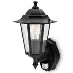 LUMILED Vrtna svetilka E27 fasadna stenska svetilka BELLIS s senzorjem gibanja