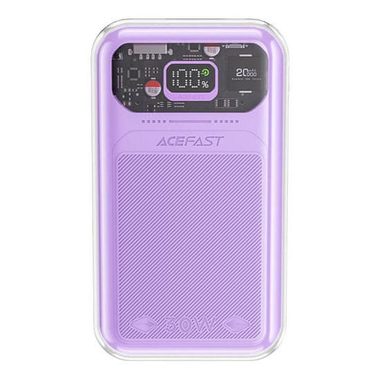AceFast Powerbank M2 Sparkling Series, 20000 mAh, 30 W (vijolična)