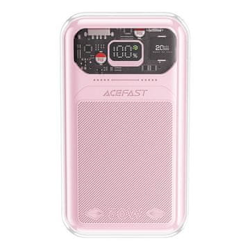 AceFast Powerbank M2 Sparkling Series, 20000 mAh, 30 W (roza)