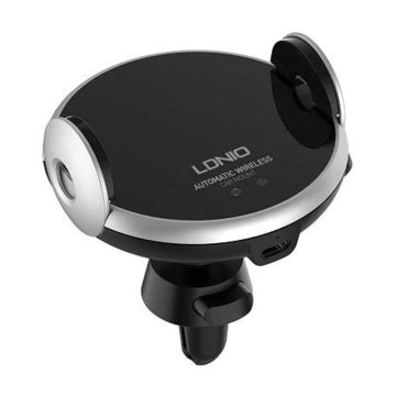 LDNIO nosilec za avto ma02 s 15W induktivnim polnilnikom, (črn)