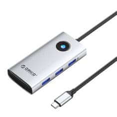 Orico Priključna postaja 6v1 usb-c, hdmi, 3xusb (srebrna)