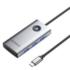 Orico Priključna postaja 6v1 usb-c, hdmi, 3xusb (siva)