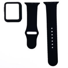 BStrap Silicone pašček + ovitek za Apple Watch 38mm, black