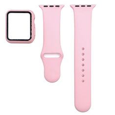 BStrap Silicone pašček + ovitek za Apple Watch 40mm, pink