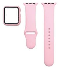BStrap Silicone pašček + ovitek za Apple Watch 38mm, pink