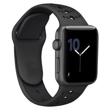 BStrap Silicone Sport pašček za Apple Watch 38/40/41mm, Black