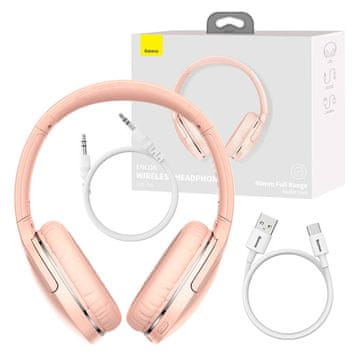 BASEUS encok d02 pro bluetooth slušalke 5.3 (roza)
