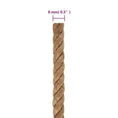 Vidaxl Vrv iz jute 25 m dolžina 8 mm debelina