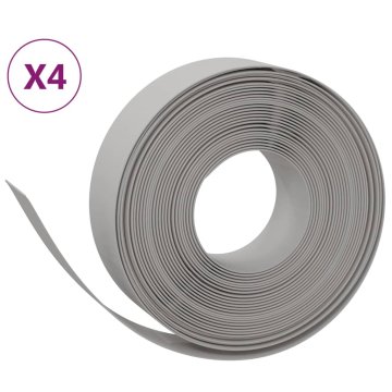 Vidaxl Vrtna obroba 4 kosa siva 10 m 15 cm polietilen