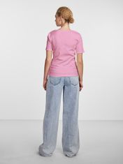 Pieces Ženska majica PCTANIA Slim Fit 17135430 Begonia Pink (Velikost S)