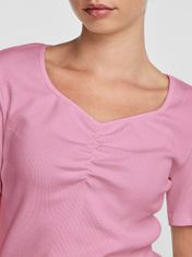 Pieces Ženska majica PCTANIA Slim Fit 17135430 Begonia Pink (Velikost XL)