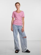 Pieces Ženska majica PCTANIA Slim Fit 17135430 Begonia Pink (Velikost S)