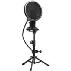 LORGAR mikrofon Soner 721 za pretakanje, kondenzatorski, glasnostni, črn