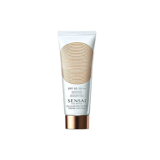 Sensai Zaščitna krema za obraz SPF 50+ Silk y Bronze (Cream for Face) 50 ml