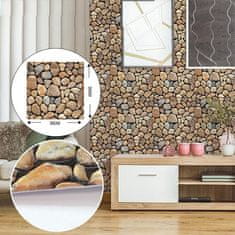 Cool Mango 3D samolepilne stenske nalepke z kamnitim izgledom, vodoodporne stenske tapete, enostavna namestitev in odstranitev, za dnevne sobe, kuhinje, spalnice, 10 kosov, 30x 30 cm – Stonesticker