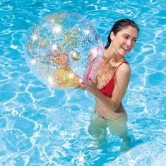 Intex Intex, Inflatable Beach Ball with Glitter - Gold 