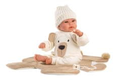 Llorens 63645 NEW BORN - realistična lutka dojenčka z zvoki in mehkim tekstilnim telesom - 36 cm