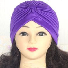 Northix Turban - dame - vijoličen 